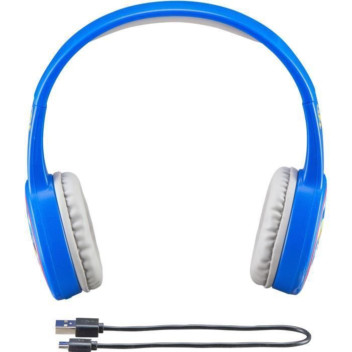 Casque Bluetooth Kidsafe Pat' Patrouille - EKIDS - PW-B36V - Limité en décibels - Stéréo - Arceau réglable