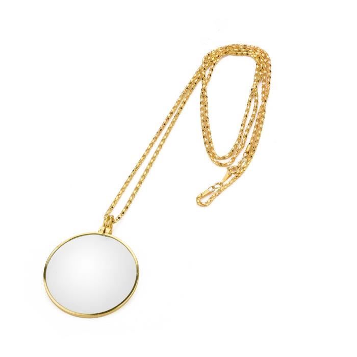 Fdit loupe de lecture 5X Loupe Monocle Collier Loupe Loupe (Or) Achat