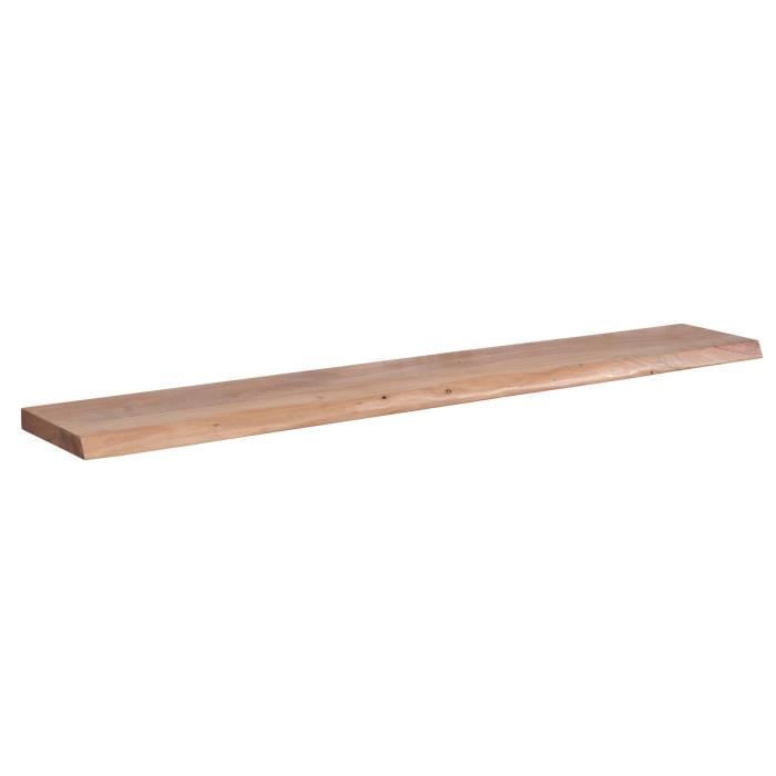 Étagère murale - FINEBUY - Modèle bord darbre - Bois dacacia massif - 160 cm - Style campagnard Étagère murale - FINEBUY - Modèle bord darbre - Bois dacacia massif - 160 cm - Style campagnard