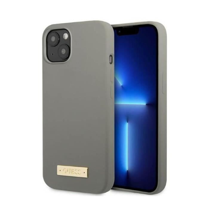 Étui Guess en silicone avec plaque logo MagSafe pour iPhone 13 mini Neuf