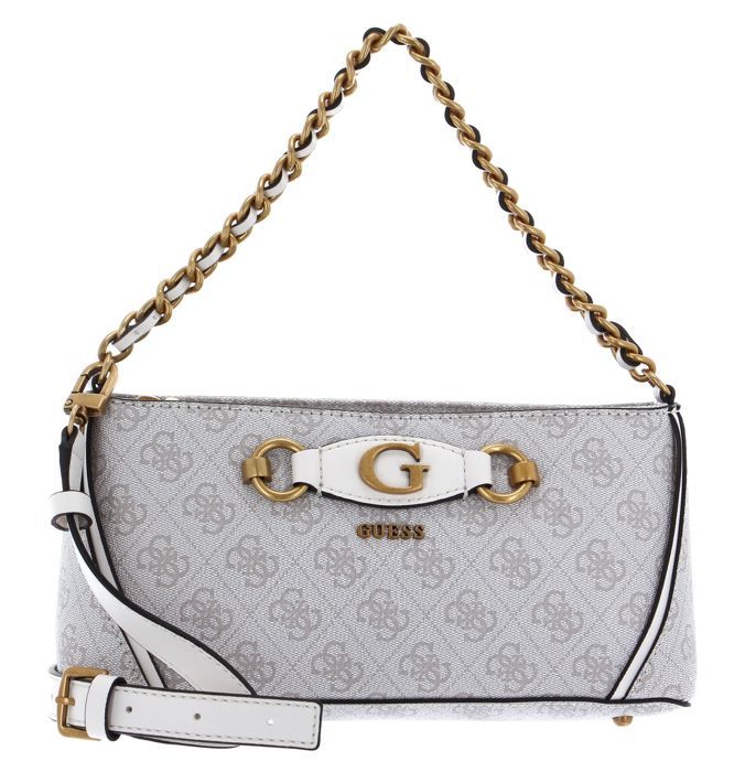 Sac à Main GUESS Lossie Tri Compartiments Gris - Bandoulière Ajustable