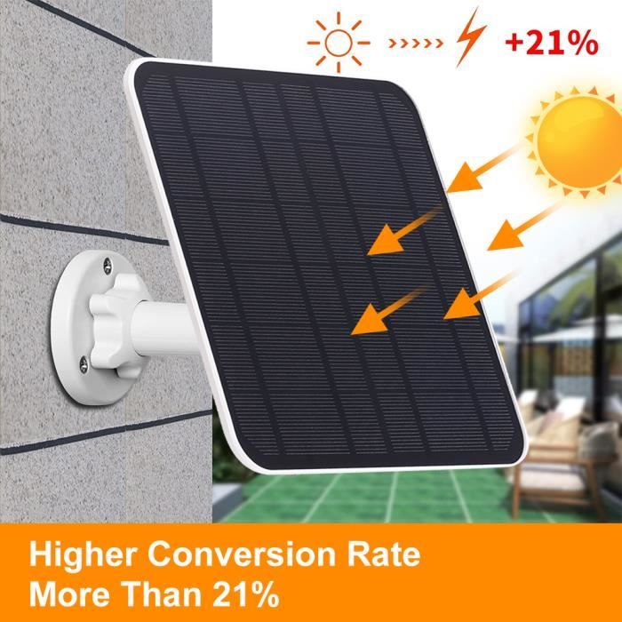 Panneau Solaire 10W 5V étanche IP65 - Ports USB Et Type-C, Support Réglable, Pour Alimenter Caméras Et Petits Appareils - 3