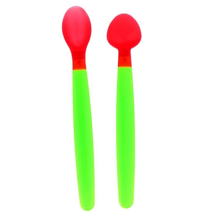 2pcs Cuillere Thermosensible Silicone Pour Bebe 6 Mois Rouge Cdiscount Puericulture Eveil Bebe