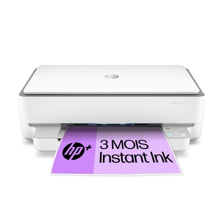 HP ENVY 6020e Imprimante tout-en-un Jet d'encre couleur Copie Scan - 3 mois d' Instant ink inclus avec HP+