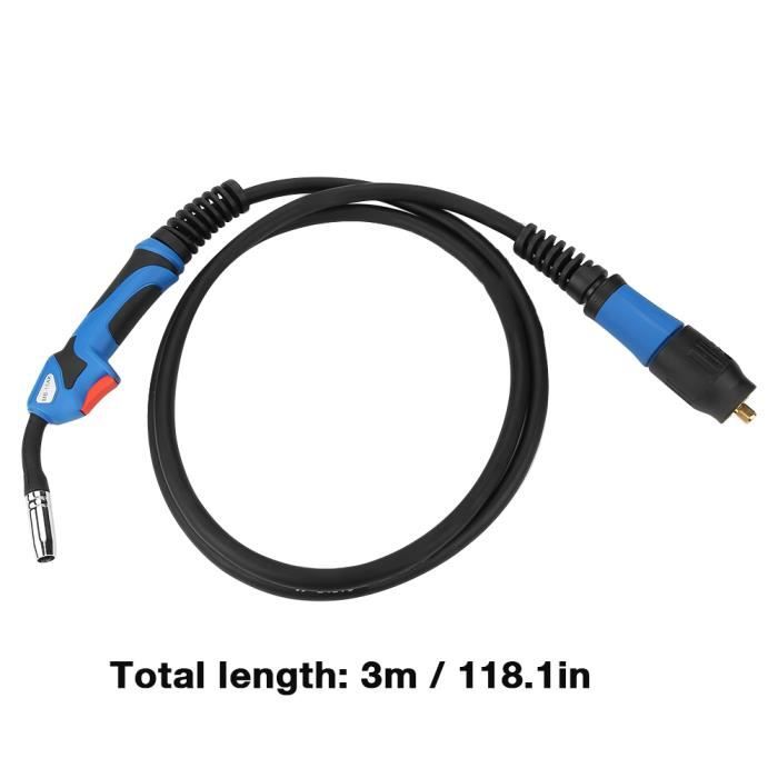 Torche Soudage MIG/MAG MB15AK 5m - 180A - Connecteur Euro - Kit 22 Pièces : Buses, Guides-courant, Diffuseur Cuivre - 3