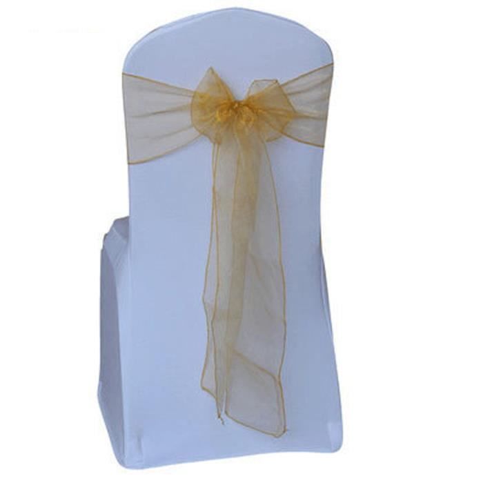 Lot De 20 Nœuds En Organza Blanc Pour Chaise De Mariage - Décoration Élégante 18x275cm