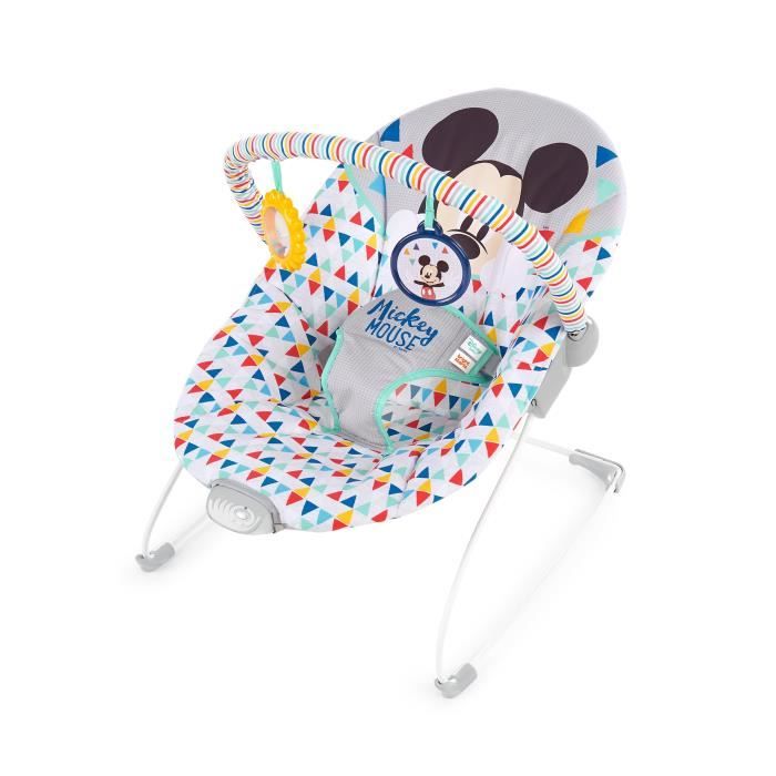 Disney Baby Transat Bebe Avec Siege Vibrant Happy Triangles Mickey Cdiscount Puericulture Eveil Bebe