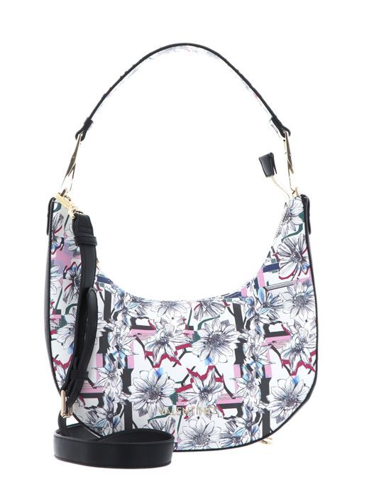 Sac à épaule Valentino Femke – Bandoulière Ajustable Noir – 100% Polyuréthane – Neuf Avec étiquettes