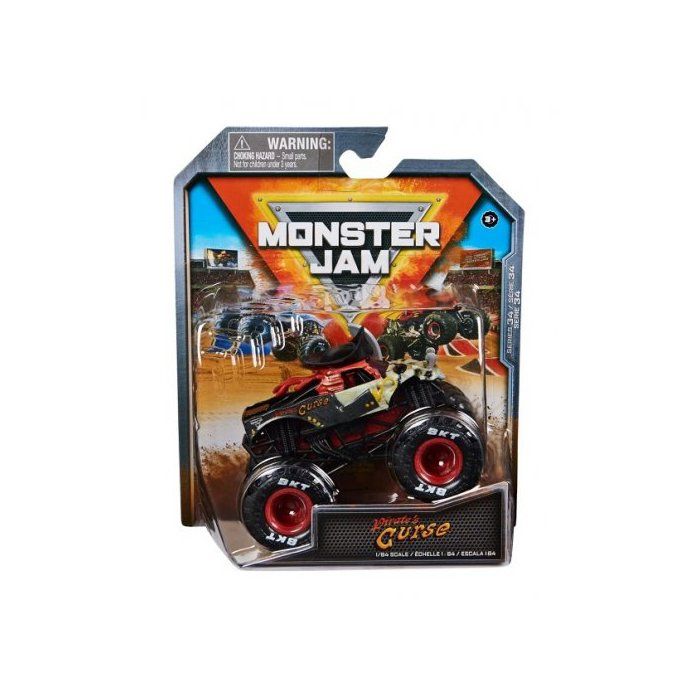Voiture Pirates Curse Echelle 1/64 Metal - Monster Jam Collection - Truck pour Show Arena - Set Jouet enfant + carte