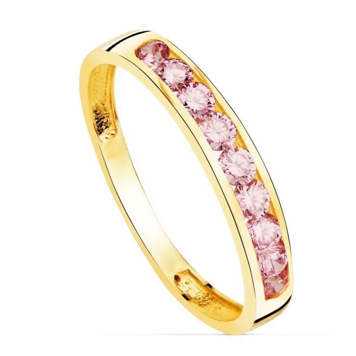 Bague Fantaisie Rose En Forme De Disque Avec élastique - Taille Unique, Occasion