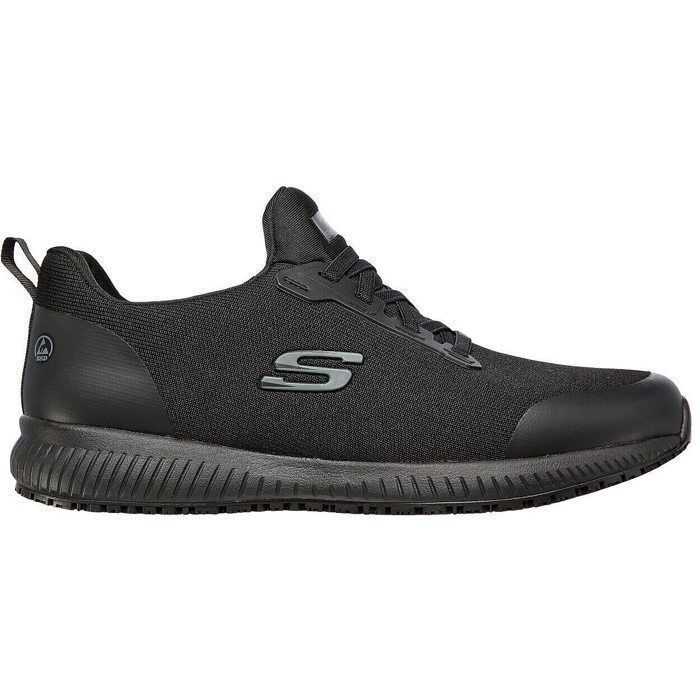 Skechers Baskets de travail Skechers Squad SR pour hommes - Noir - Confortables et antidérapantes
