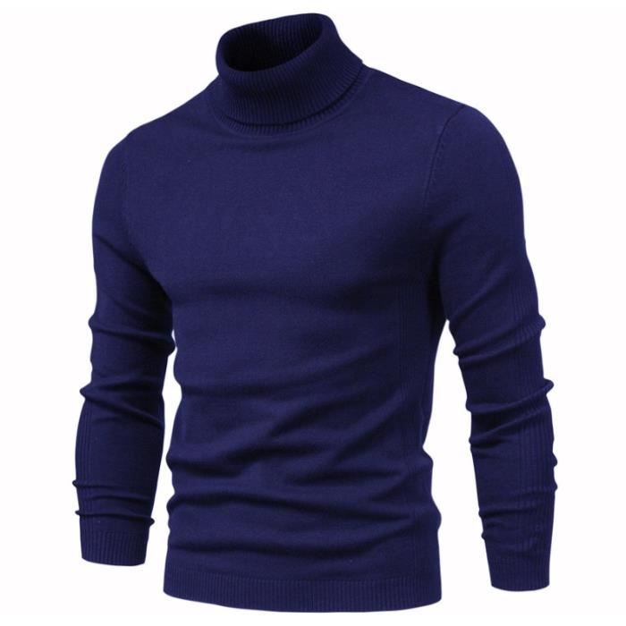 Pull Homme Col Roulé - Tricot Fin, Chaud Et Doux - Pour Bureau, Hiver, Tenue élégante Décontractée