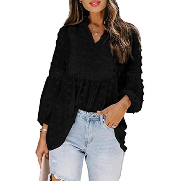 Chemisier Femme Lane Bryant En Mousseline - Taille 14/16, Perles, Manches Longues, Occasion Très Bon état