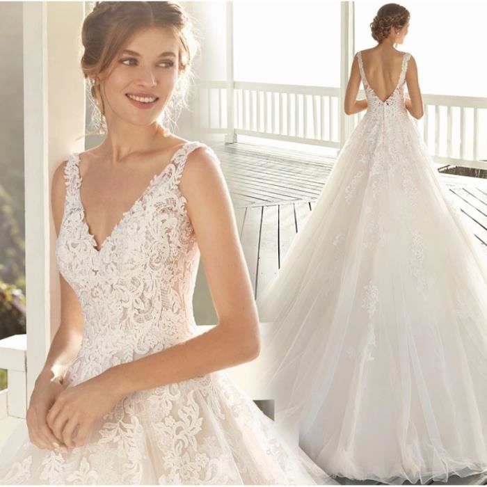 Robe de mariée dos online nu princesse