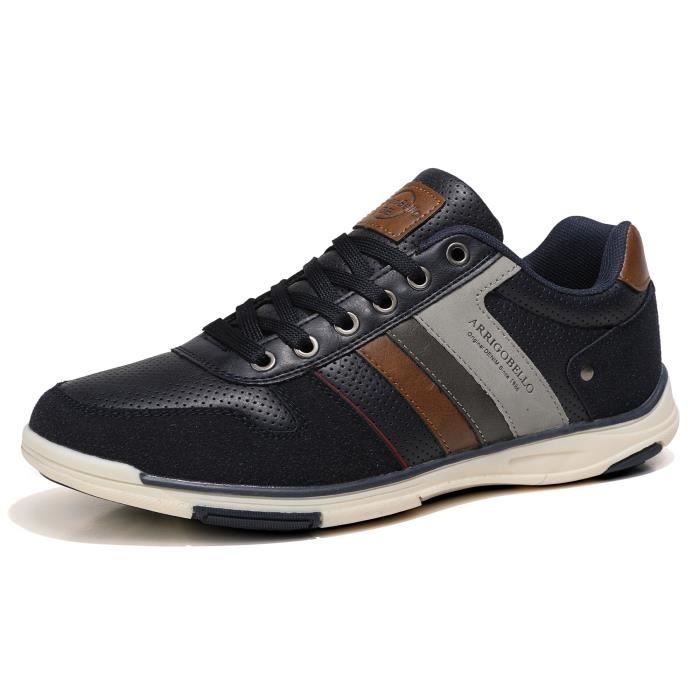 ARRIGO BELLO Sneaker Heren Schoenen Anti-Slip Vrijetijds Ademende Sportschoenen Mode Wandelschoenen (S Bruin,46
