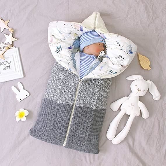 Sac de couchage pour bébé hiver DEMEUBLE gris 0-12 mois