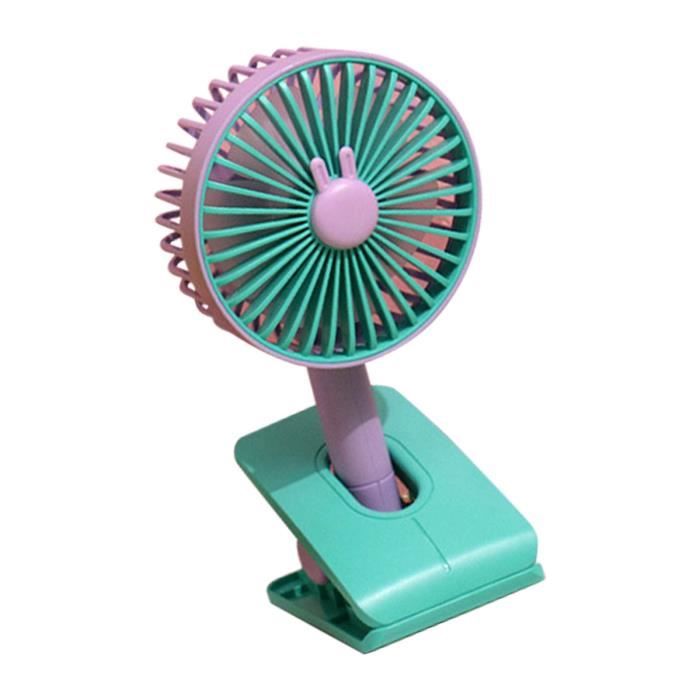 Mini ventilateur - OMABETA - Pliable - Rechargeable par USB - Pince - Design mignon - Omabeta