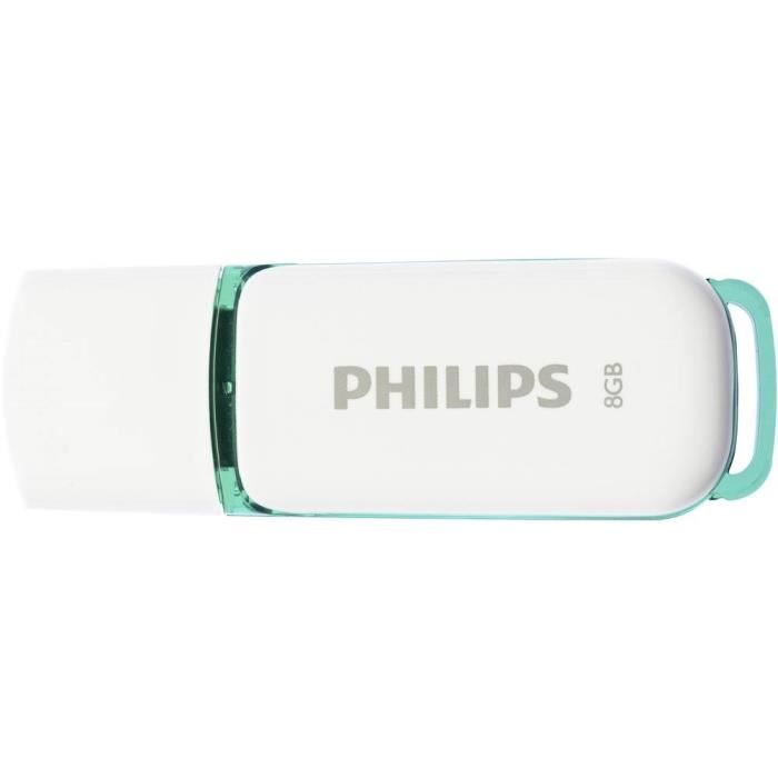 Clé USB - PHILIPS - Snow - 8 Go - USB 2.0 - Vitesse de lecture 21 Mo/s