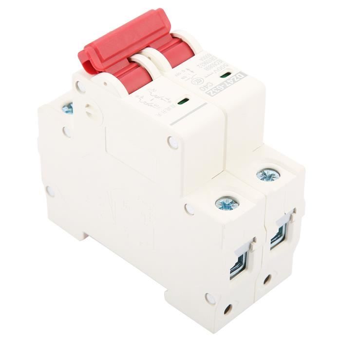 Disjoncteur Miniature DC 2P 40A 500V DZ47-63Z - Protection Surcharge & Court-Circuit Pour Circuit Solaire Ou Équipement DC