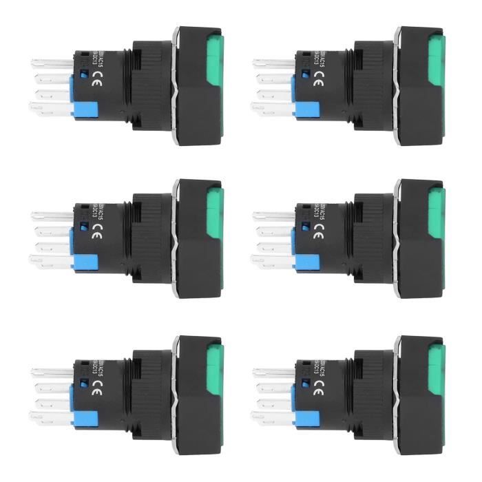 Qiilu interrupteur à bouton poussoir avec lumière 25 pièces petit ...