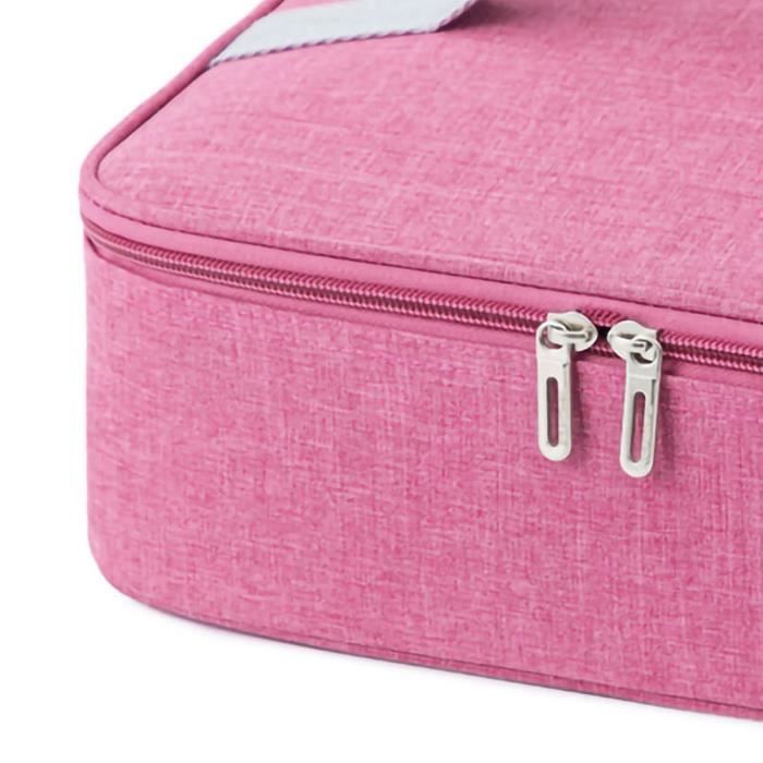Sac à Lunch Isolé Pliable 25x14x22 Cm - Imperméable, Poignée Ergonomique, Pour Pique-nique, école, Bureau Ou Randonnée