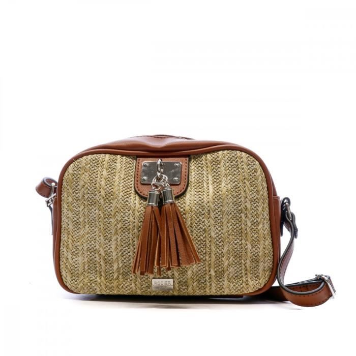 Sac bandouli re Camel Paille Femme Rodier St Tropez Achat