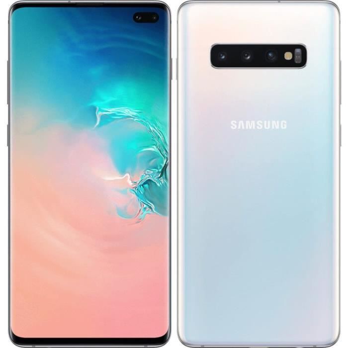Vente Téléphone portable Samsung Galaxy S10+ 128 go Blanc - Double sim - Reconditionné - Comme neuf pas cher Vente Téléphone portable Samsung Galaxy S10+ 128 go Blanc - Double sim - Reconditionné - Comme neuf pas cher