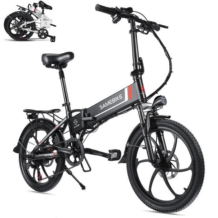 Vélo électrique Adulte Ville 48V 10.4AH 7 vitesses Shimano Samebike 20LVXD30 Noir