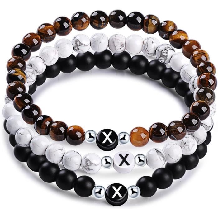 No Other Name - Bracelet Trois Pierres Précieuses