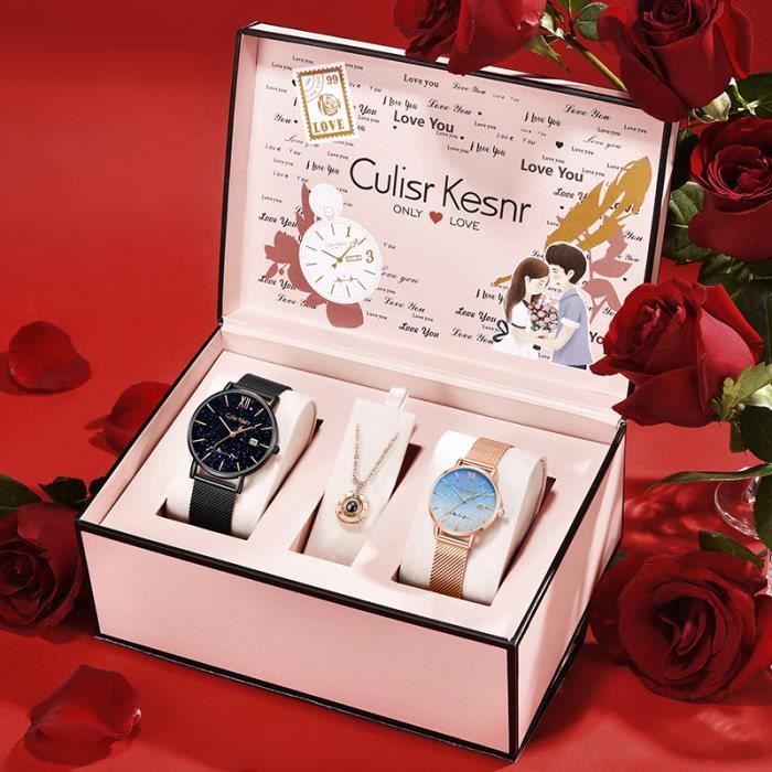 Coffret Deux Montres Bracelet Fossil Pour Homme Et Femme - Réf. BQ2753SET - Neuf Avec étiquettes