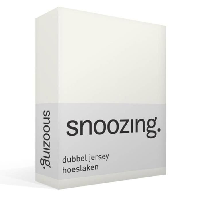 Snoozing - Double jersey - Drap-housse - 190x200/220 cm - Ivoire -  Cdiscount Maison