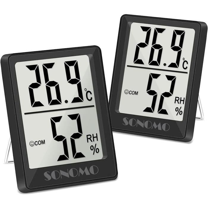 Lot De 6 Hygromètres Numériques DOQAUS - Thermomètre Humidité Intérieur Haute Précision - Pour Maison, Bureau, Chambre Bébé