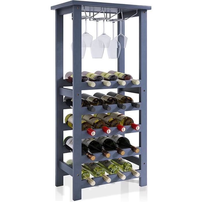 JYNXOR - Lot De 2 Casiers à Bouteilles Pour Frigo - Support Vin/Canettes - Design Ondulé Blanc Crème - Range Jusqu'à 10 Bouteilles