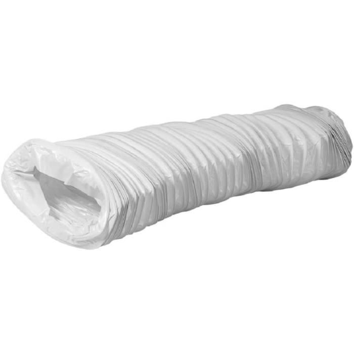 Tuyau d'évacuation d'air plat en PVC 110 x 55 mm de long 6 m Tuyau d