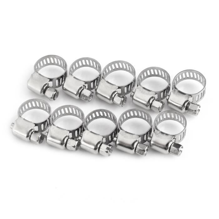 Aexit M4 304 Lot de 2 colliers de serrage en acier inoxydable pour chaîne et corde