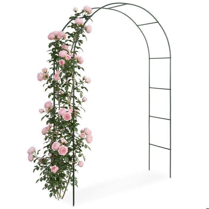 Arche de jardin - TECTAKE - Arche de jardin en acier pour plantes grimpantes et rosiers résistant 140 x 40 x 240 cm - Vert