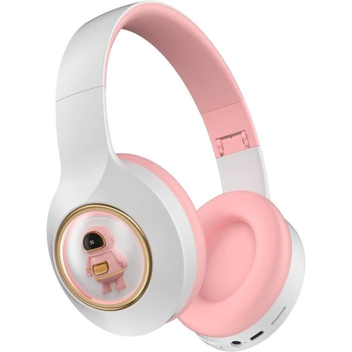 Casque Audio Rétro Sans Fil (sans Bluetooth) - Avec Micro, Style Vintage Argenté, écouteurs Stéréo