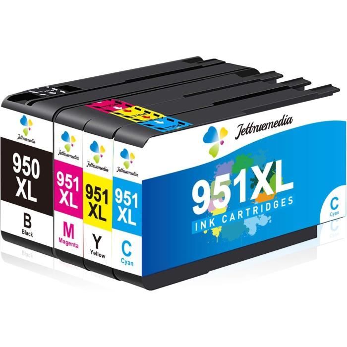 Lot De 5 Cartouches D'encre Compatibles HP 950 & 951 (XL Inclus) - Marque Go Inks - Neuf