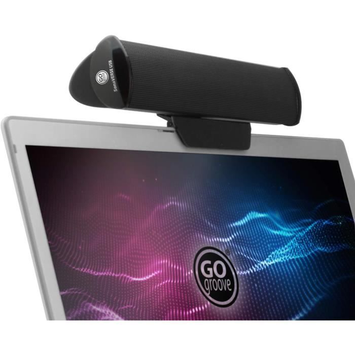 Haut-Parleurs PC ADELGO - Mini Enceinte USB Avec Clip Pour Écran, Plug And Play