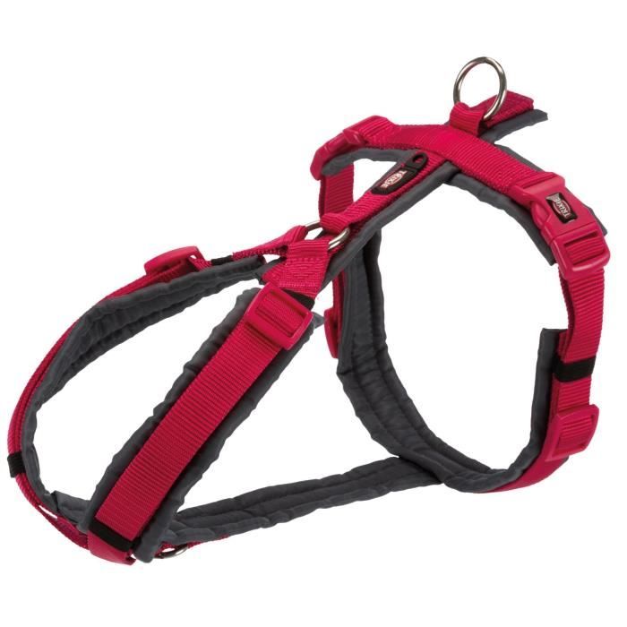 TRIXIE Harnais trekking Premium - M-L: 62-74 cm/25 mm - Fushia et gris graphite - Pour chien TRIXIE Harnais trekking Premium - M-L: 62-74 cm/25 mm - Fushia et gris graphite - Pour chien
