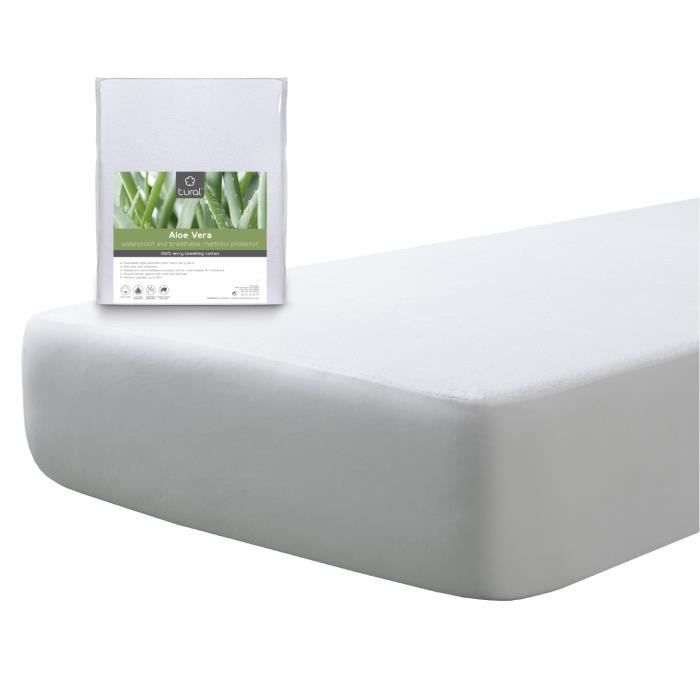 BONEX Aloe Vera Matratzenbezug 80x200cm - Waschbarer Doppeltuch Bezug  Matratzenauflage Waschbar