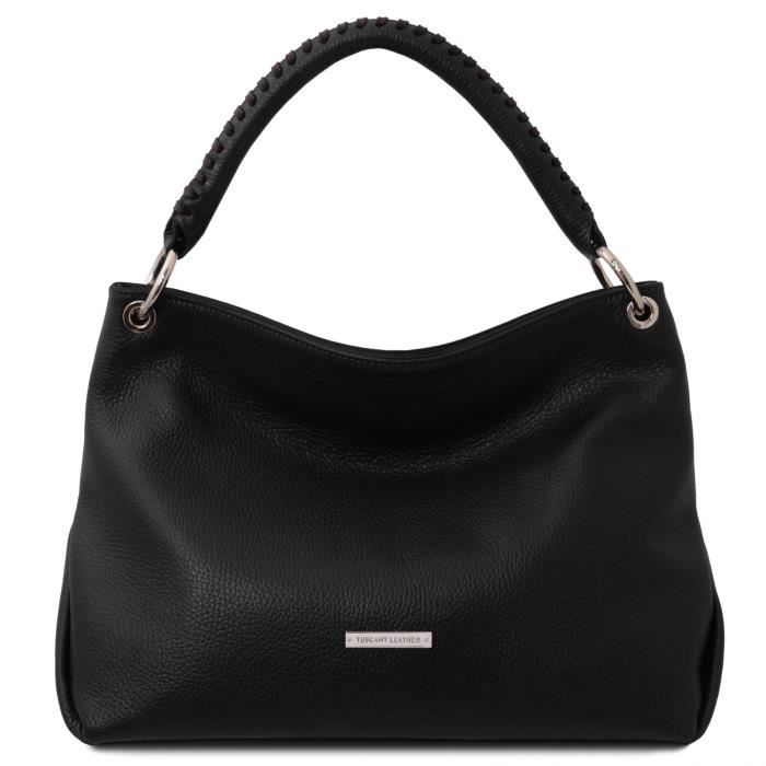 Tuscany Leather - TL Bag - Sac à main en cuir souple - Noir (TL142087)