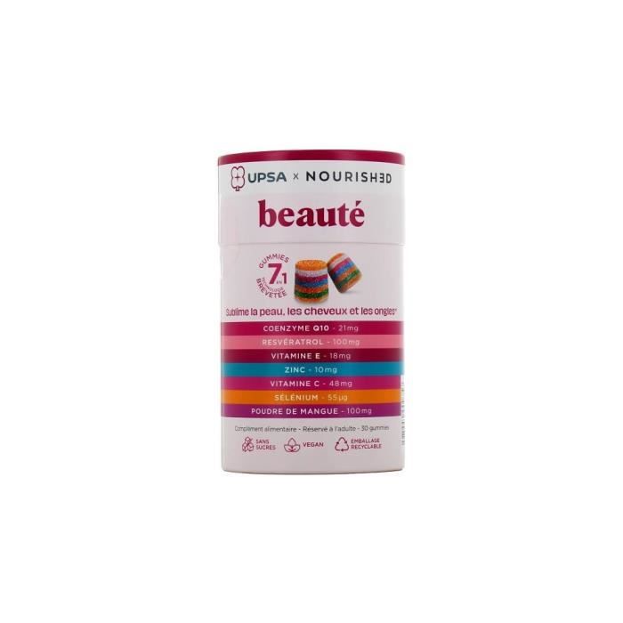 Upsa Nourished Gummies 7 en 1 Beauté Boite de 30 Cdiscount Santé Mieux vivre