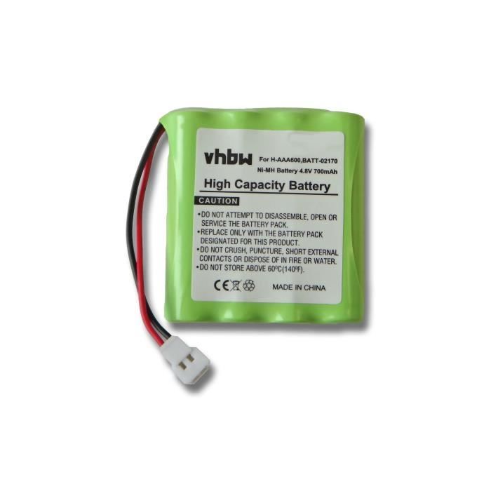 Batterie Ni-MH 700mAh 4.8V pour Midland M48, M99, M 48, M 99, remplace