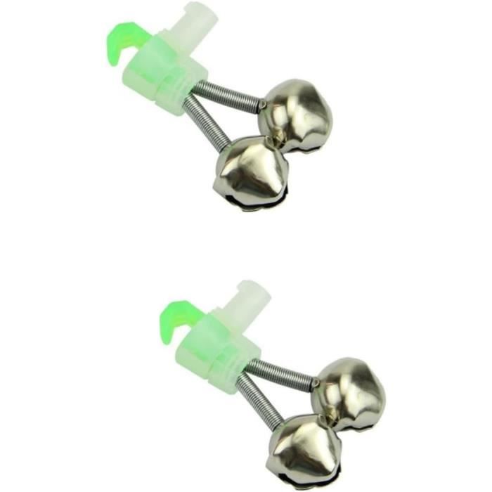 Détection Touche Visuelle Lot De 10 Alarmes Leurre Pour Canne à Pêche - Pince à Cloche Double - Alliage Et Plastique - Signal Pêche Accessoire Canne Pêche