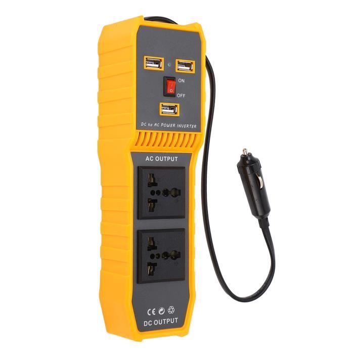 Onduleur de voiture 200 W DC 12 V vers AC Transformateur Convertisseur
