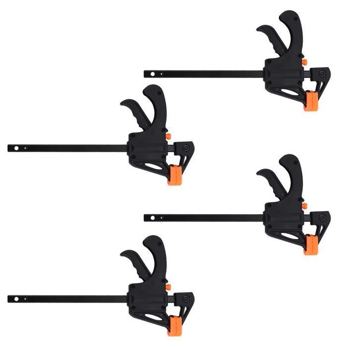 Lot De 5 Pinces à Bois Type F - 195 Mm, Serrage Rapide, Idéales Pour Le Bricolage Et Menuiserie - 13