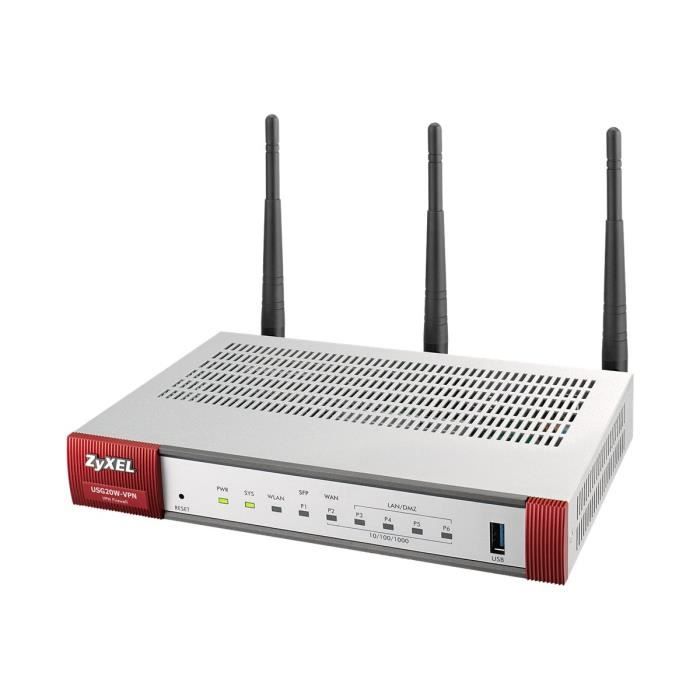 ZYXEL Dispositif de securité de réseau/Firewall USG20W-VPN - 5 Port - 10/100/1000Base-T - Gigabit Ethernet - Réseau sans fil IEEE
