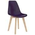 Joli & Mode 7425 - Lot de 2 Chaises de salle à manger Design Moderne Ensemble de chaises Chaise de salon Violet Plastique-1