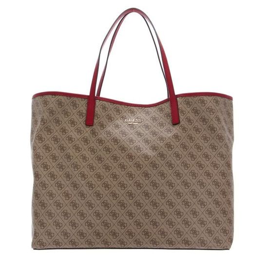 GUESS Vikky Extra Large Tote Brown [209826] sac shopper sac a